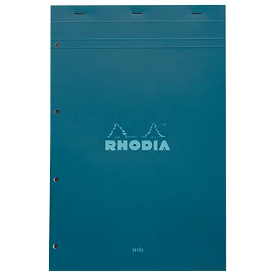 Bloc note agrafé Rhodia Reflets Pastel N°20 Séyès - 80 feuillets - 31,8 x 20,2 cm - Cahiers et blocs notes-1