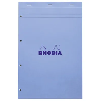 Bloc note agrafé Rhodia Reflets Pastel N°20 5/5 - 80 feuillets - 31,4 x 20,2 cm - Cahiers et blocs notes