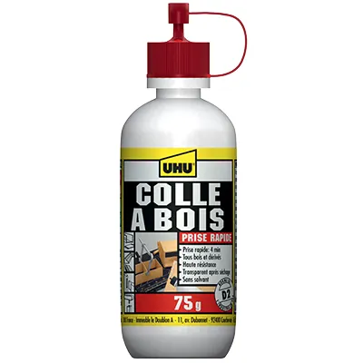 Colle à Bois UHU Prise Rapide - Flacon 75g - Dévidoirs, adhésifs, colles