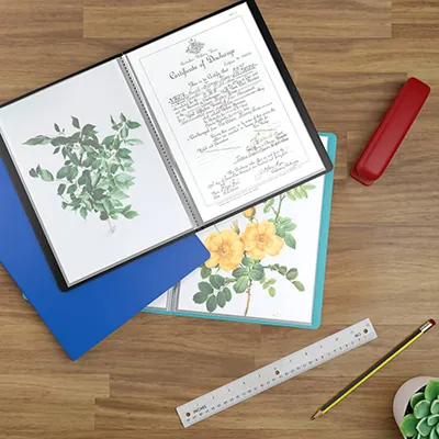 Protège-documents A4 40 vues 20 pochettes – Porte-vues polypropylène souple - Noir - Protèges-documents, Porte-vues-2