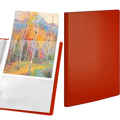 Porte-vues A4 60 vues – Protège-documents 30 pochettes souple - Rouge - Protèges-documents, Porte-vues-1