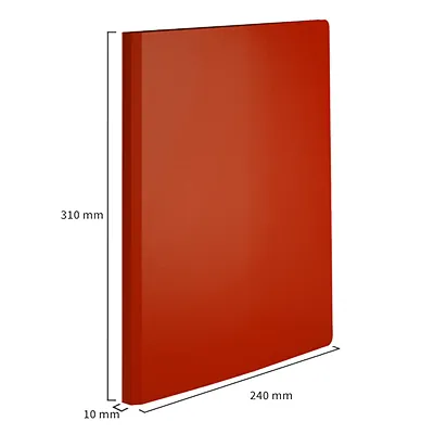 Protège-documents 50 pochettes souple - Porte-vues A4 100 vues - Rouge - Protèges-documents, Porte-vues-3