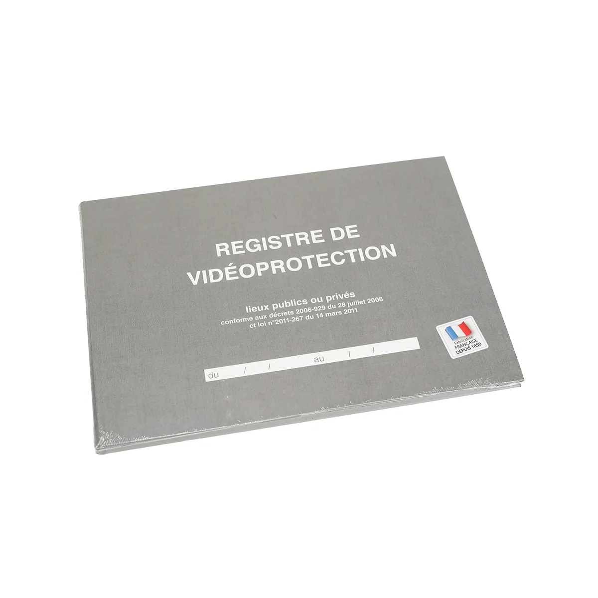 Registre de vidéoprotection A4 paysage 21 x 29,7 cm 104 pages - Registres obligatoires, Signalétique de sécurité-1