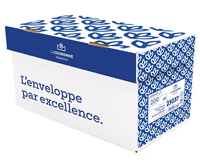 Enveloppe C5 blanche avec fenêtre La Couronne Signature 162 x 229 mm 90g – Boîte de 200 - Enveloppes blanches
