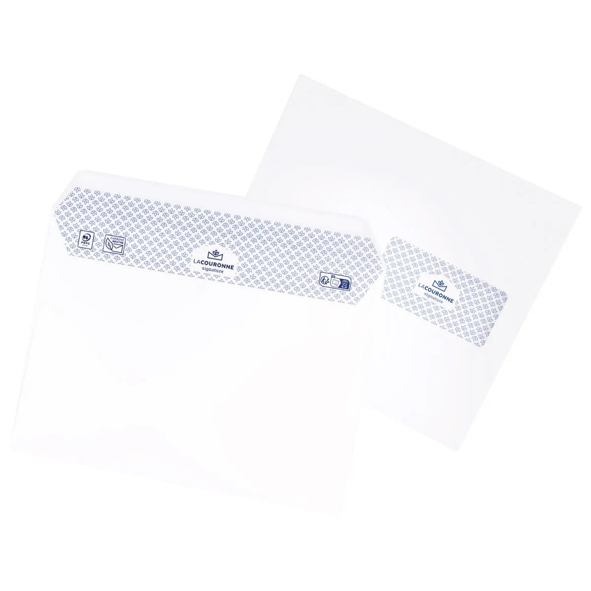Enveloppe C5 blanche avec fenêtre La Couronne Signature 162 x 229 mm 90g – Boîte de 200 - Enveloppes blanches
