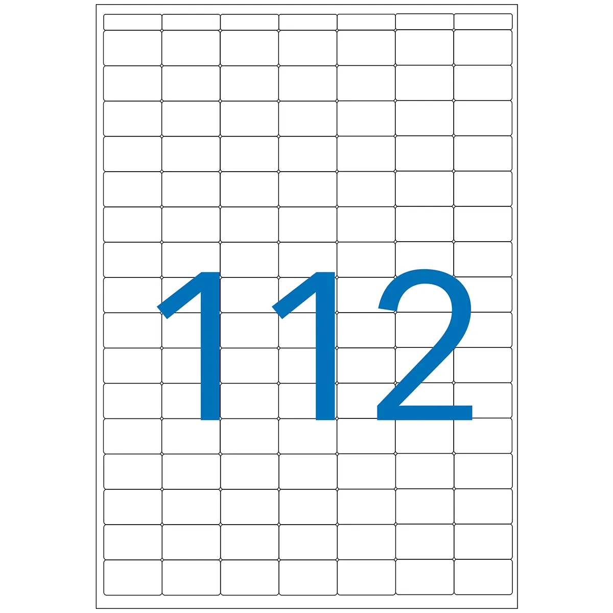 Mini-étiquettes adhésives blanches Apli Agipa 12x18,3mm - Planche A5 - Paquet de 1792 - Étiquettes adhésives neutres-2