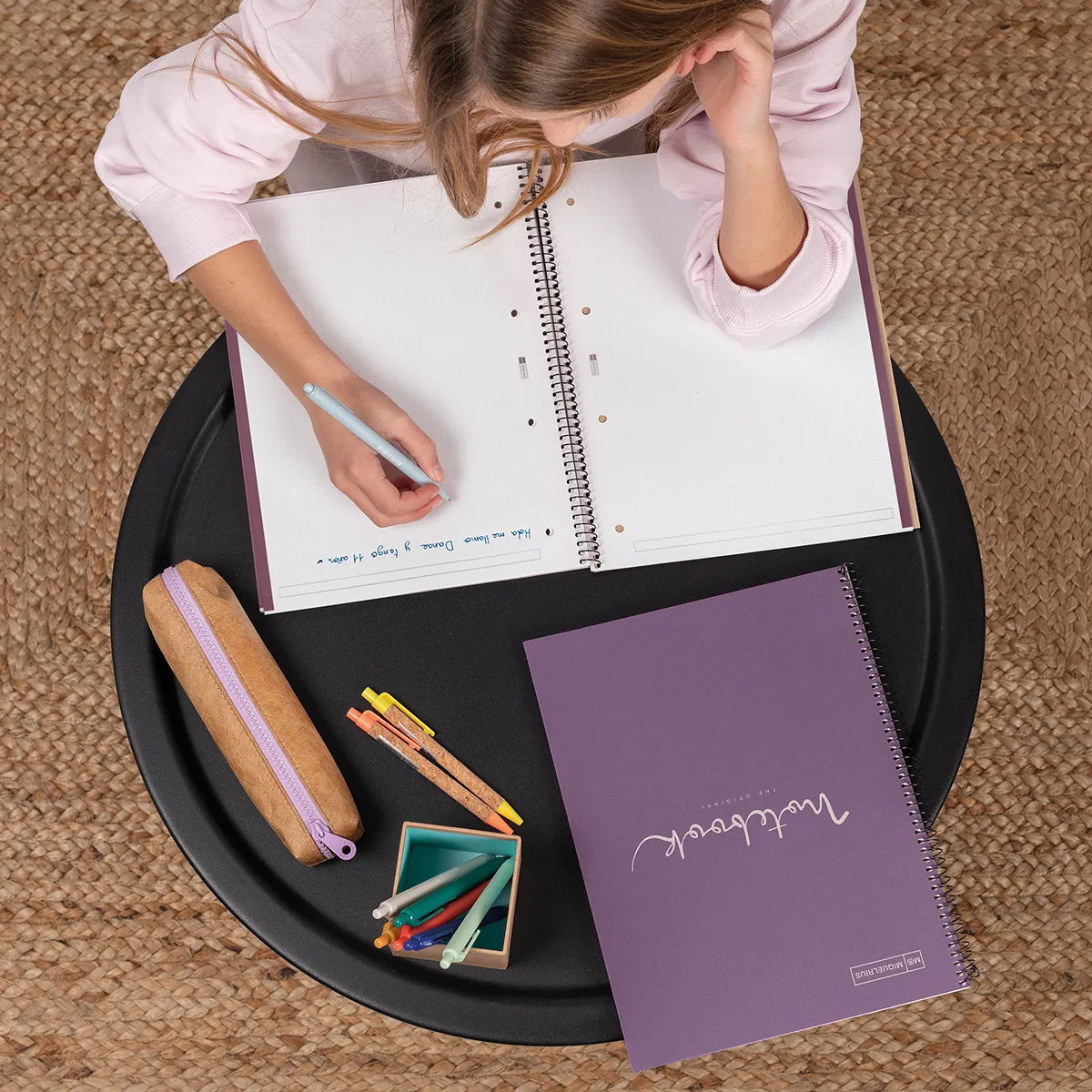 Bloc note A4 Eco Emotions Lavande - Quadrillé 5x5 - 80 feuilles - Cahiers et blocs notes-2