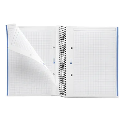 Cahier à spirale Miquelrius 5/5 - A5 - Bleu - L 14,8 x H 21 cm - Cahiers et blocs notes-2