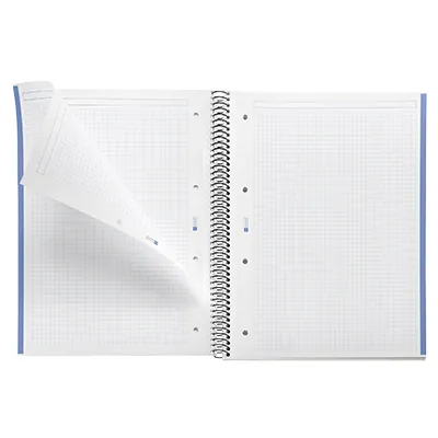 Cahier à spirale Miquelrius 5/5 - A4 - Bleu - L 21 x H 29,7 cm - Cahiers et blocs notes-1