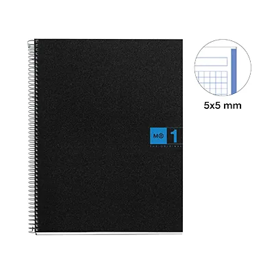 Cahier à spirale Miquelrius 5/5 - A4 - Bleu - L 21 x H 29,7 cm - Cahiers et blocs notes-3