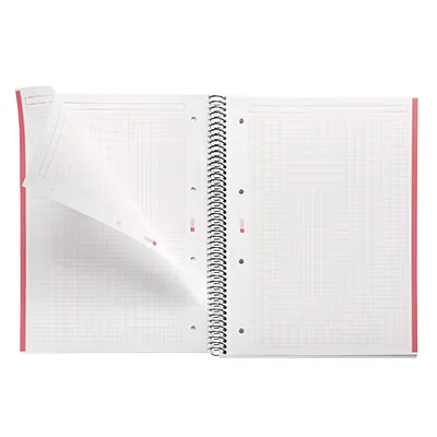 Cahier à spirale Miquelrius 5/5 - A4 - Rouge - L 21 x H 29,7 cm - Cahiers et blocs notes-1