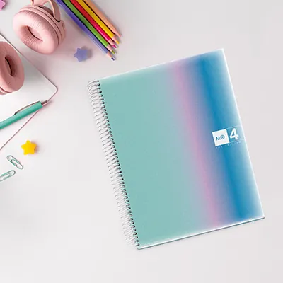 Cahier à spirale Miquelrius Aurora 5/5 - A4 - Aurora Santorini - L 21 x H 29,7 cm - Cahiers et blocs notes-1