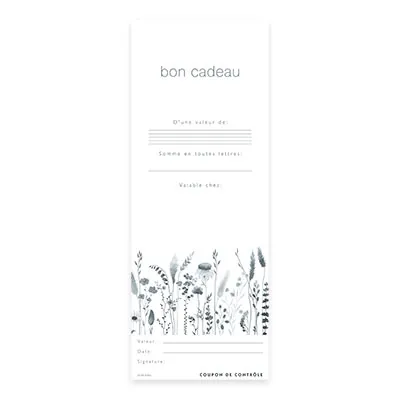 Bon cadeau fleurs champêtres 12x12cm avec enveloppe – Paquet de 12 - Bons cadeaux-1