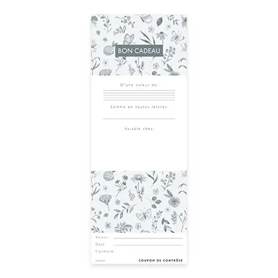Bon cadeau fleurs et papillons aquarelle 12x12cm avec enveloppe – paquet de 12 - Bons cadeaux-1
