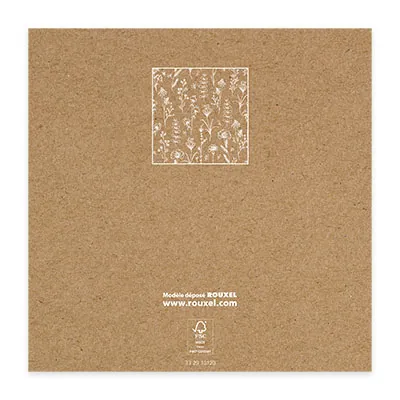 Bon cadeau kraft fleurs champêtres 12x12cm avec enveloppe – paquet de 12 - Bons cadeaux-2