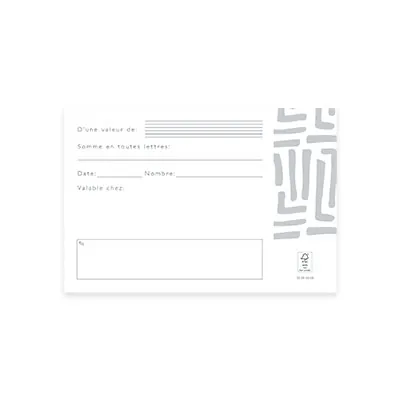 Bon cadeau graphique nude 17 x 11,5 cm avec enveloppe – paquet de 25 - Bons cadeaux-1