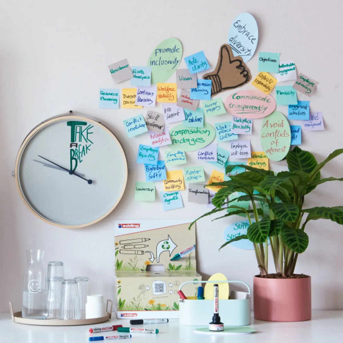 Marqueurs permanents noir Edding E-25 EcoLine – Pointe fine 1 mm - Paquet de 10 - Marqueurs-5