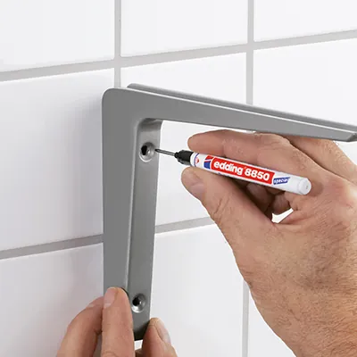 Marqueur de précision noir Edding 8850 – Pointe extra longue 1 mm – Blister de 10 - Marqueurs-1