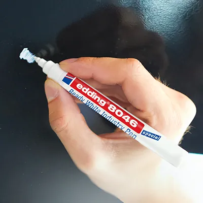 Marqueur blanc spécial industrie Edding 8046 – Pointe 1–3 mm – Permanent prêt à l’emploi - Marqueurs-2