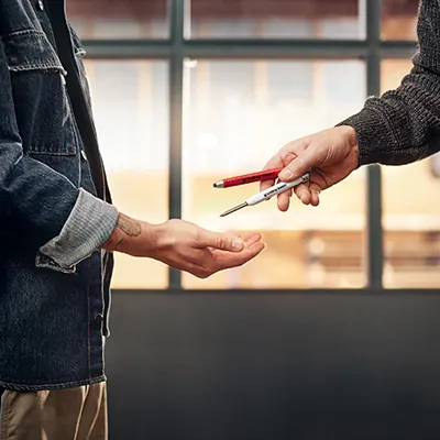 Crayon de chantier avec porte-mine - Crayon menuisier Edding E-8880 graphite - Crayons à papier-8