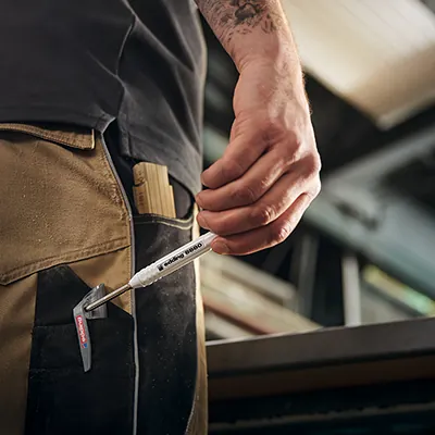 Crayon de chantier avec porte-mine - Crayon menuisier Edding E-8880 graphite - Crayons à papier-7