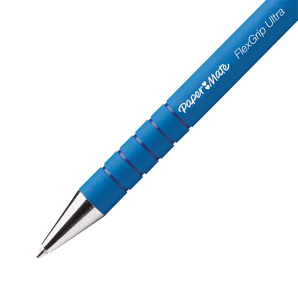 Stylo bille Papermate Flexgrip Ultra Bleu rétractable pointe moyenne 1 mm - Pack de 12 - Stylos billes-3
