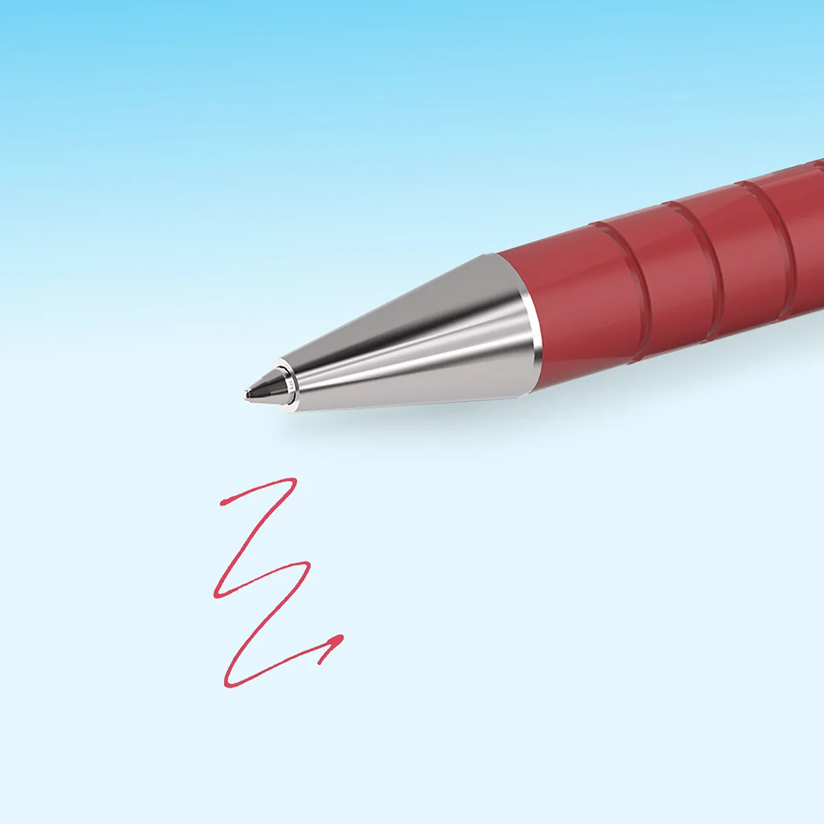 Stylo bille Papermate Flexgrip Ultra Rouge rétractable pointe moyenne 1 mm - Pack de 12 - Stylos billes-5