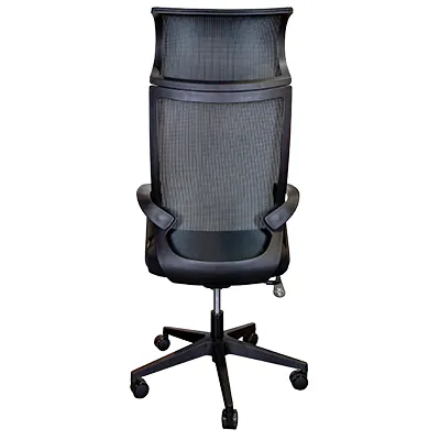 Fauteuil de bureau SYDNEY haut dossier noir – appui-tête fixe - mécanisme basculant centré - Sièges de bureaux-2