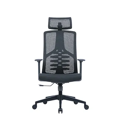 Fauteuil de bureau ergonomique noir BERLIN 3 positions - support lombaire réglable façon colonne vertébrale, têtière réglable, accoudoirs 3D, mousse haute densité - Sièges de bureaux