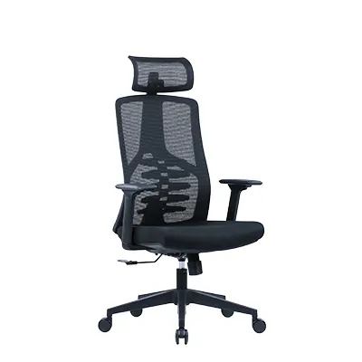 Fauteuil de bureau ergonomique noir BERLIN 3 positions - support lombaire réglable façon colonne vertébrale, têtière réglable, accoudoirs 3D, mousse haute densité - Sièges de bureaux-1