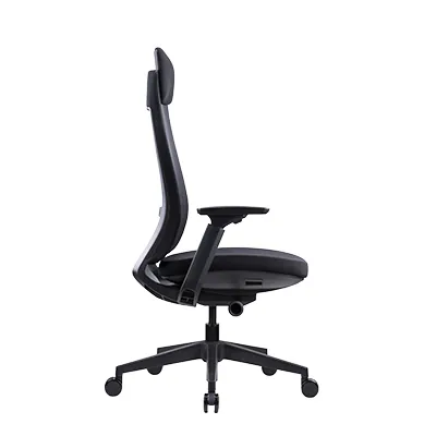 Siège de bureau ergonomique Tokyo synchrone 3 positions, noir, soutien lombaire, accoudoirs 3D - Sièges de bureaux-1