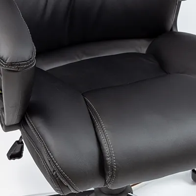 Fauteuil de bureau CHICAGO basculant centré, haut dossier, appui-tête, base métal chromé - Sièges de bureaux-7