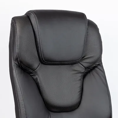 Fauteuil de bureau CHICAGO basculant centré, haut dossier, appui-tête, base métal chromé - Sièges de bureaux-9