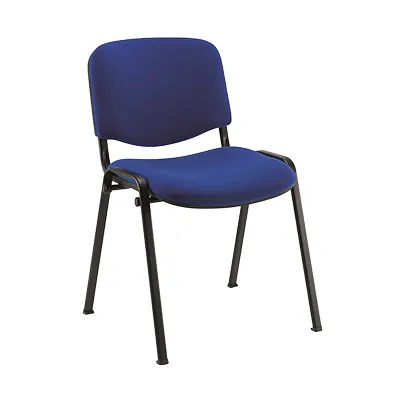 Chaise de réunion visiteur empilable IBIZA tissu bleu - Siège professionnel - Fauteuils et poufs