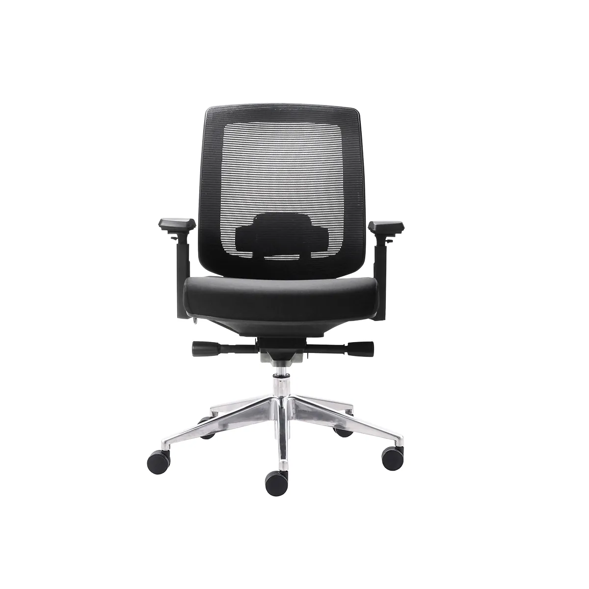 Siège de bureau ergonomique Austin synchrone 4 positions, accoudoirs 4D, assise réglable translation – Noir - Sièges de bureaux-1