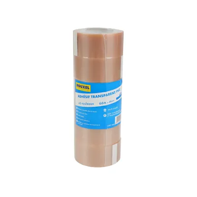 Ruban adhésif transparent PVC  48 mm x 66 m - Ruban adhésif emballage - Lot de 6 - Rubans adhésifs et dévidoirs-1