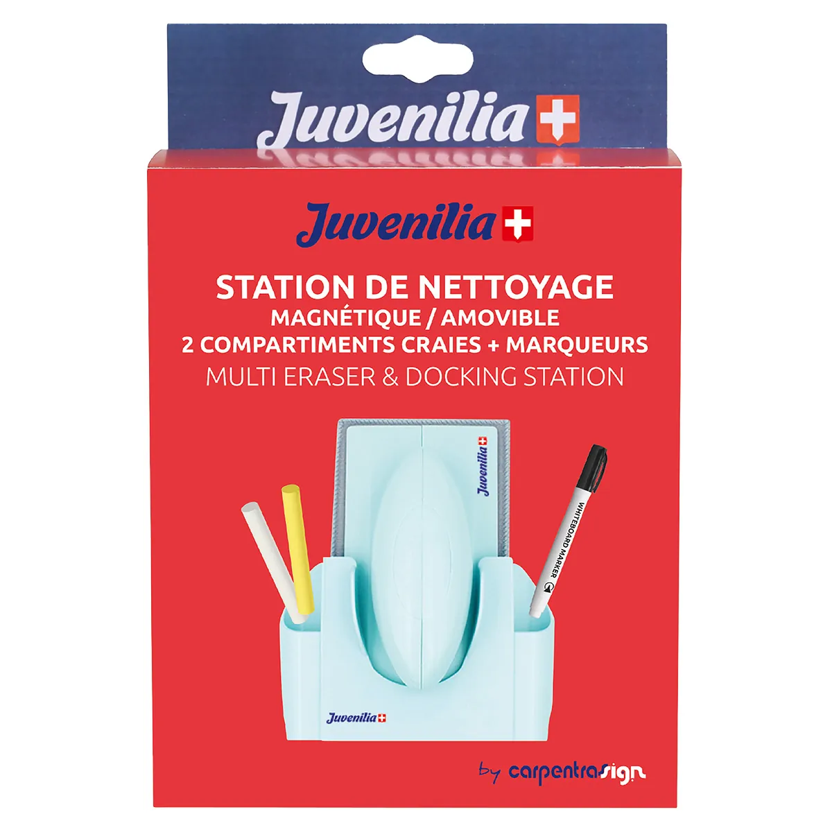 Kit de nettoyage pour tableau blanc et ardoise Juvenilia – Brosse, lingettes et Rangement - Tableaux effaçables
