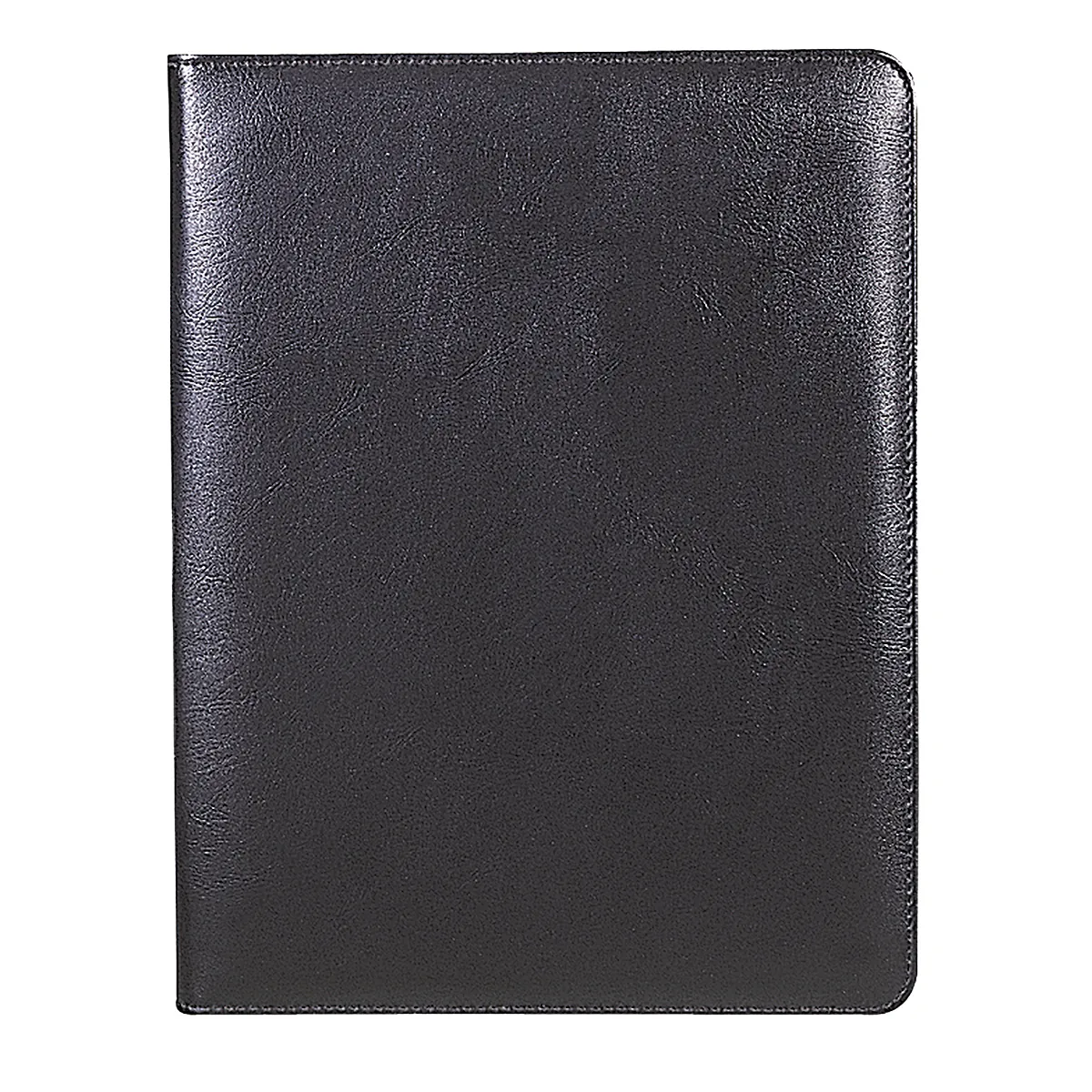 Conférencier A4 Sign Simili Cuir Noir avec Bloc-Notes - Chemises-1