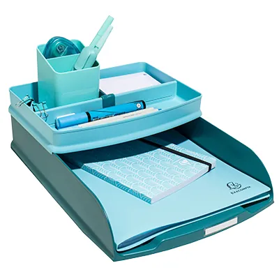 Corbeille à courrier Combo Styli Skandi bleu pacifique - Format A4+ - 500 feuilles - Corbeilles à courrier et revues-5