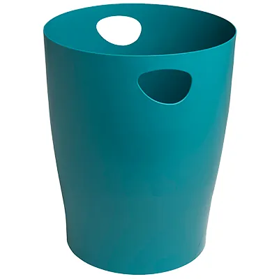 Corbeille à papier Ecobin Skandi bleu pacifique 15L - Corbeilles à papier