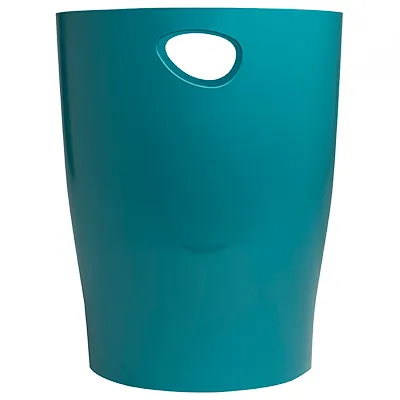 Corbeille à papier Ecobin Skandi bleu pacifique 15L - Corbeilles à papier-1