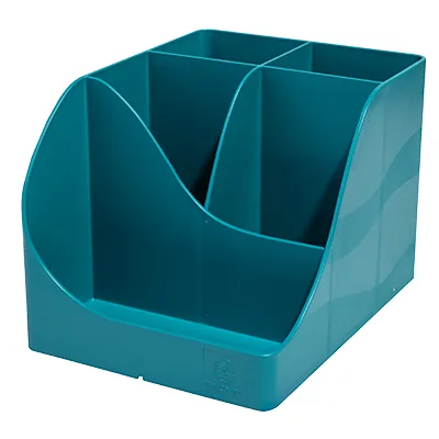 Pot à crayons Pen-Wave Skandi bleu pacifique 16 × 12 × 11 cm - 5 compartiments - Pots à crayons