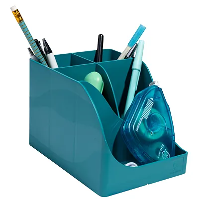 Pot à crayons Pen-Wave Skandi bleu pacifique 16 × 12 × 11 cm - 5 compartiments - Pots à crayons-6