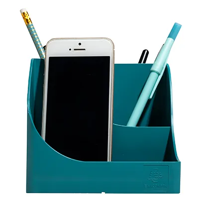 Pot à crayons Pen-Wave Skandi bleu pacifique 16 × 12 × 11 cm - 5 compartiments - Pots à crayons-7