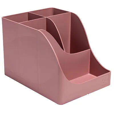 Pot à crayons Pen-Wave Skandi vieux rose 16 × 12 × 11 cm - 5 compartiments - Pots à crayons-1