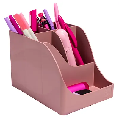 Pot à crayons Pen-Wave Skandi vieux rose 16 × 12 × 11 cm - 5 compartiments - Pots à crayons-6