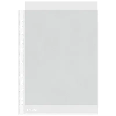 Pochettes perforées Esselte A4 PP grainé 43 microns – Paquet de 50 - Protèges-documents, Porte-vues-1