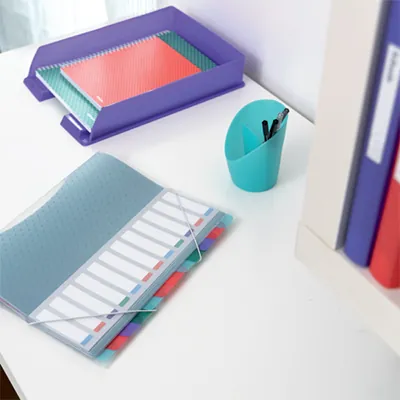 Trieur 6 touches Esselte Colour'Breeze A4 multicolore texturé - Intercalaires classeur, Trieurs documents-2