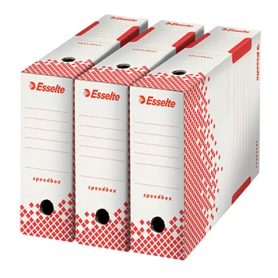 Boîte d'archives Esselte Speedbox 100 mm blanc montage automatique - Boîtes à archives-3