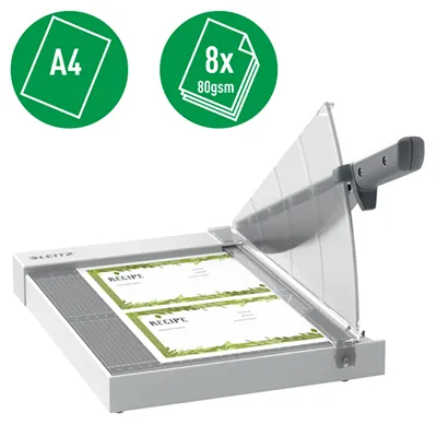 Guillotine papier A4 Leitz Precision Home - Capacité 8 feuilles - Guillotines papier, Rogneuses papier -1